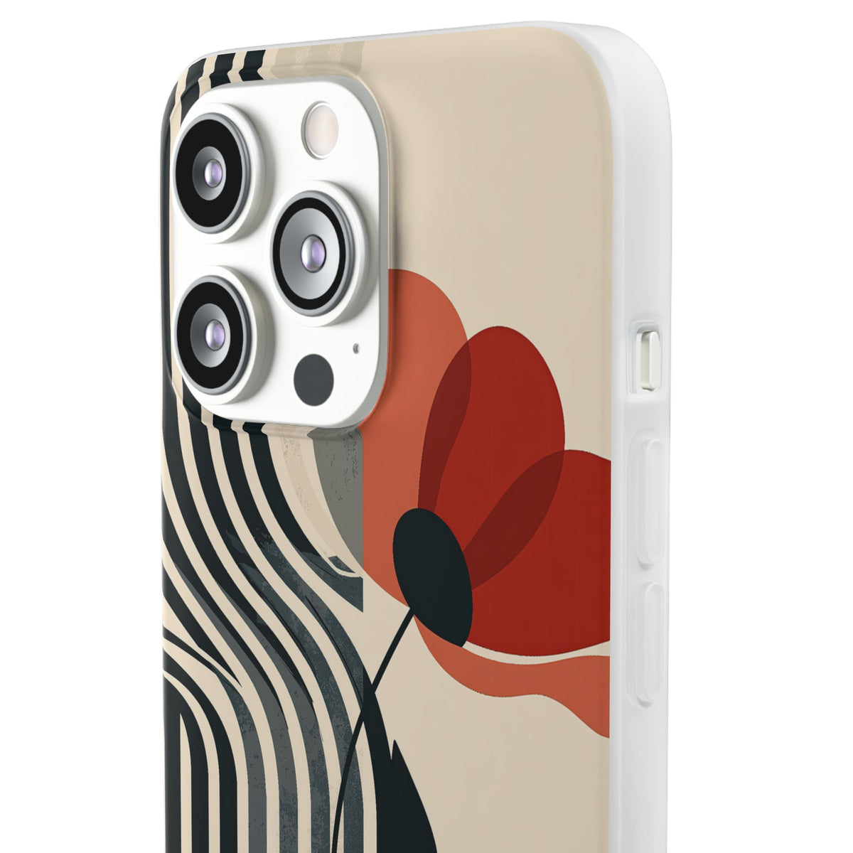 Modernist Poppy · Lite Phone Case for iPhone ·  Beige