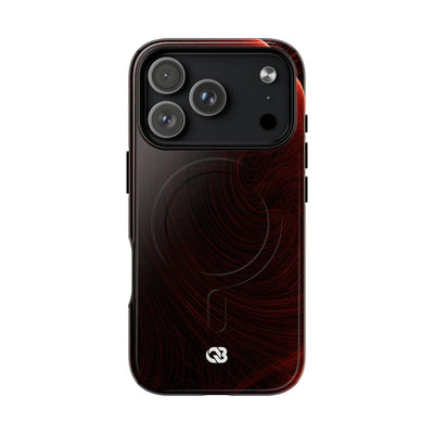 Crimson Solar Orbit · Tough 2.0 Magnetic Phone Case for iPhone · Red