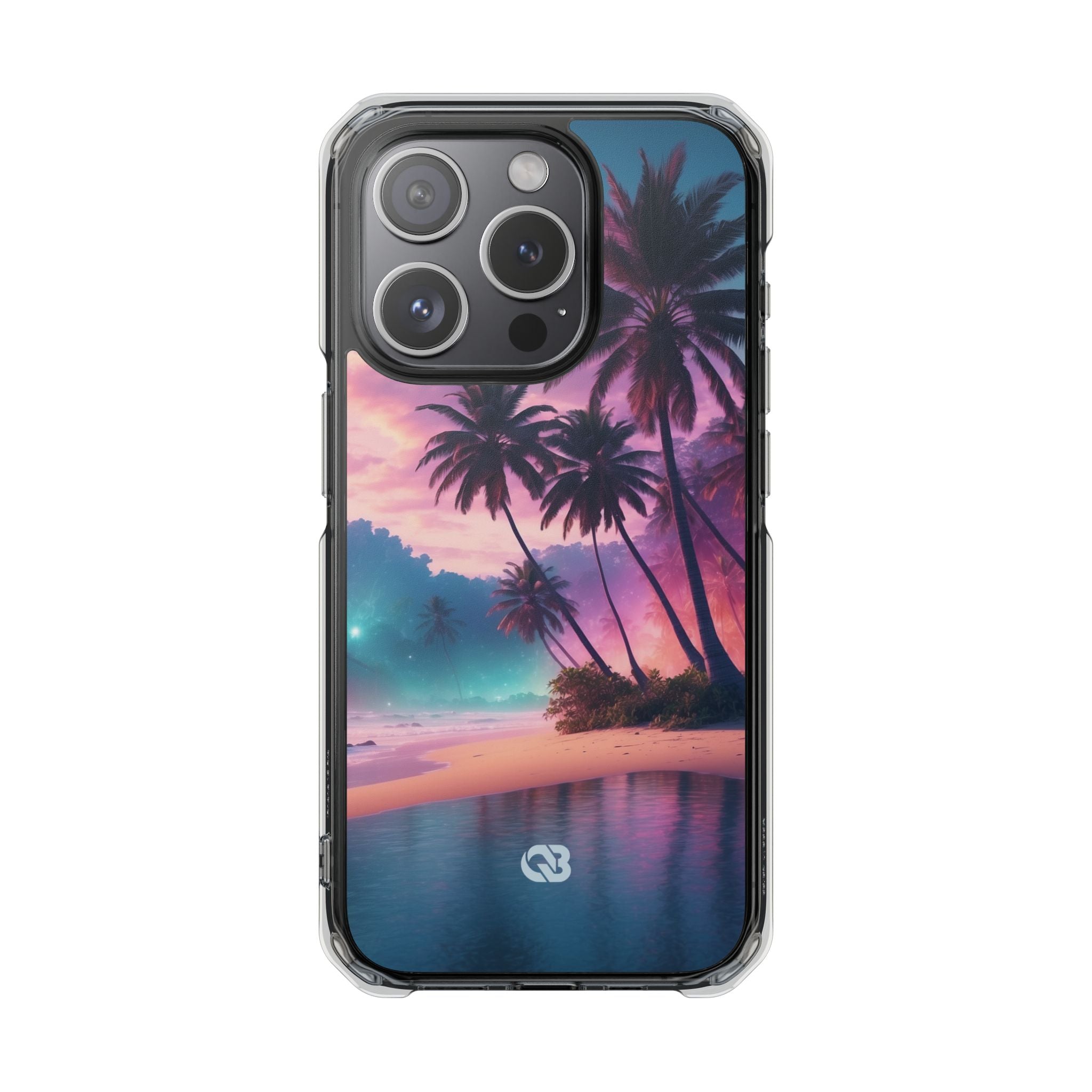 Neon Shore Palms · Impact etui na telefon dla iPhone · Magsafe