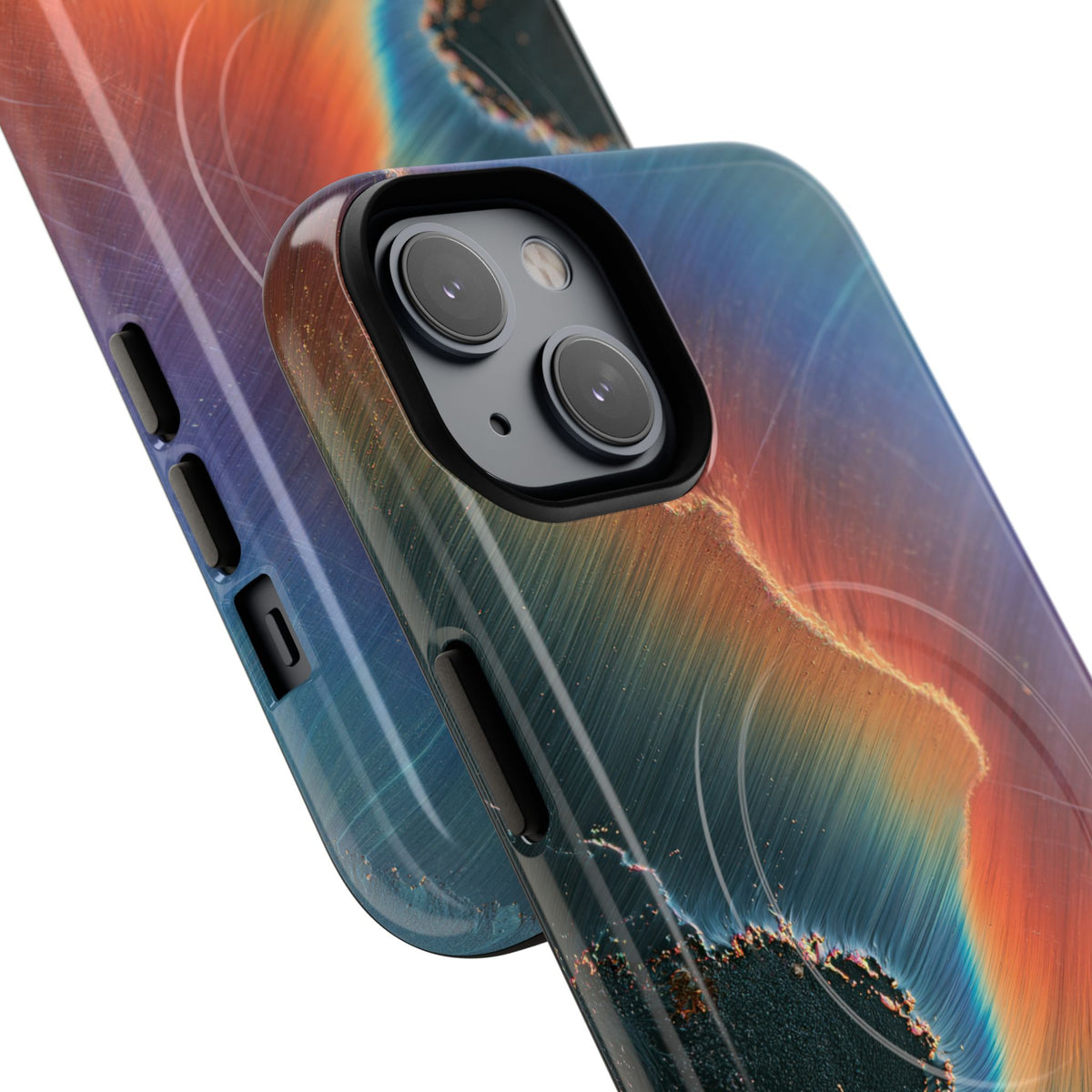 Prismatic Aura Shift · Tough 2.0 Magnetic Phone Case for iPhone · Blue
