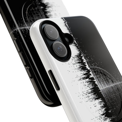 Black Tough 2.0 Magsafe Phone Case for iPhone - Static Signal Split