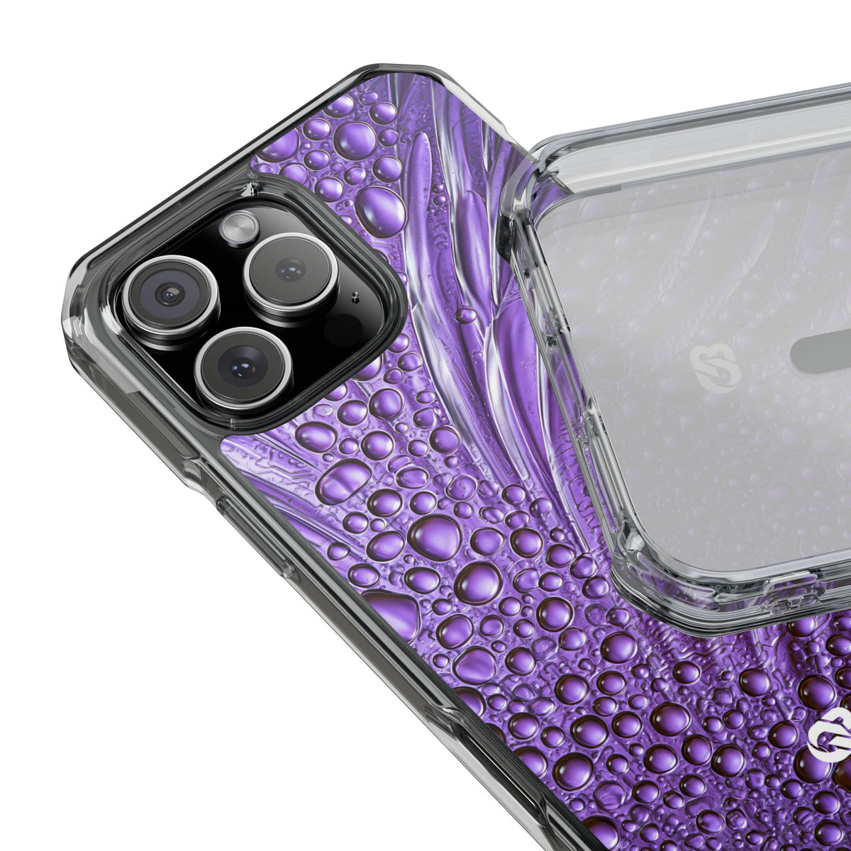 Violet Liquid Gel · Clear Impact Magnetic Phone Case for iPhone · Purple
