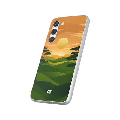 Verdant Horizon Sun · Soft Phone Case for Samsung