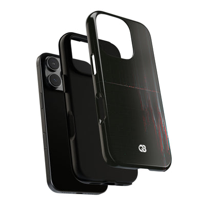 Black Tough Phone Case for iPhone - Corrupted Data Stream