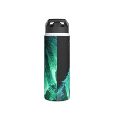 Nordic Aurora Fox · Insulated Water Bottle · Teal