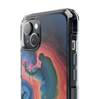 Luminous Resonance · Clear Impact Magnetic Phone Case for iPhone · Blue