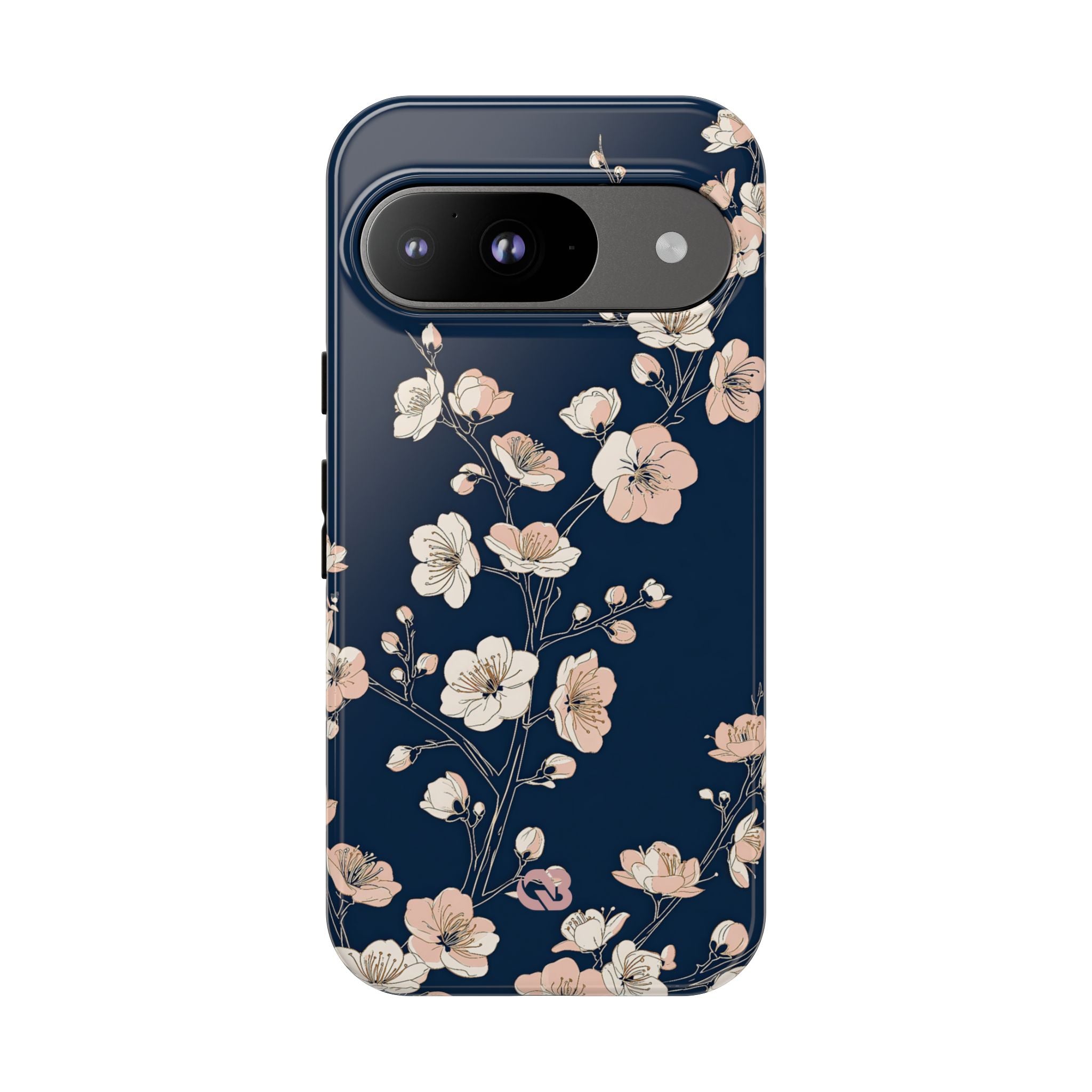 Blue Tough Phone Case for Google Pixel - Midnight Peach Sakura