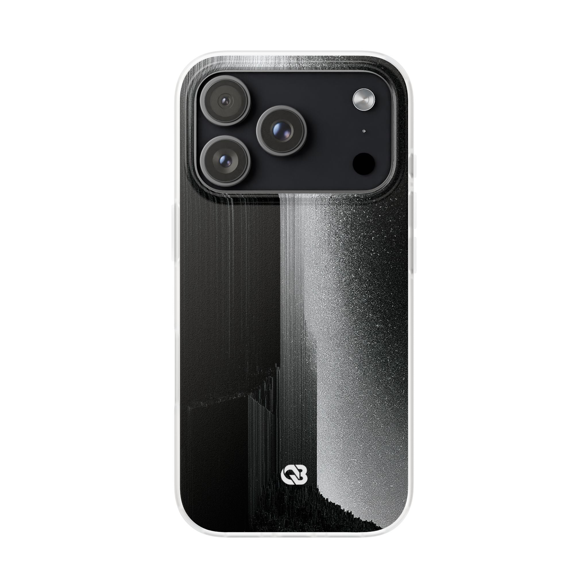 Black Lite Phone Case for iPhone - Brutalist Pixel Monolith
