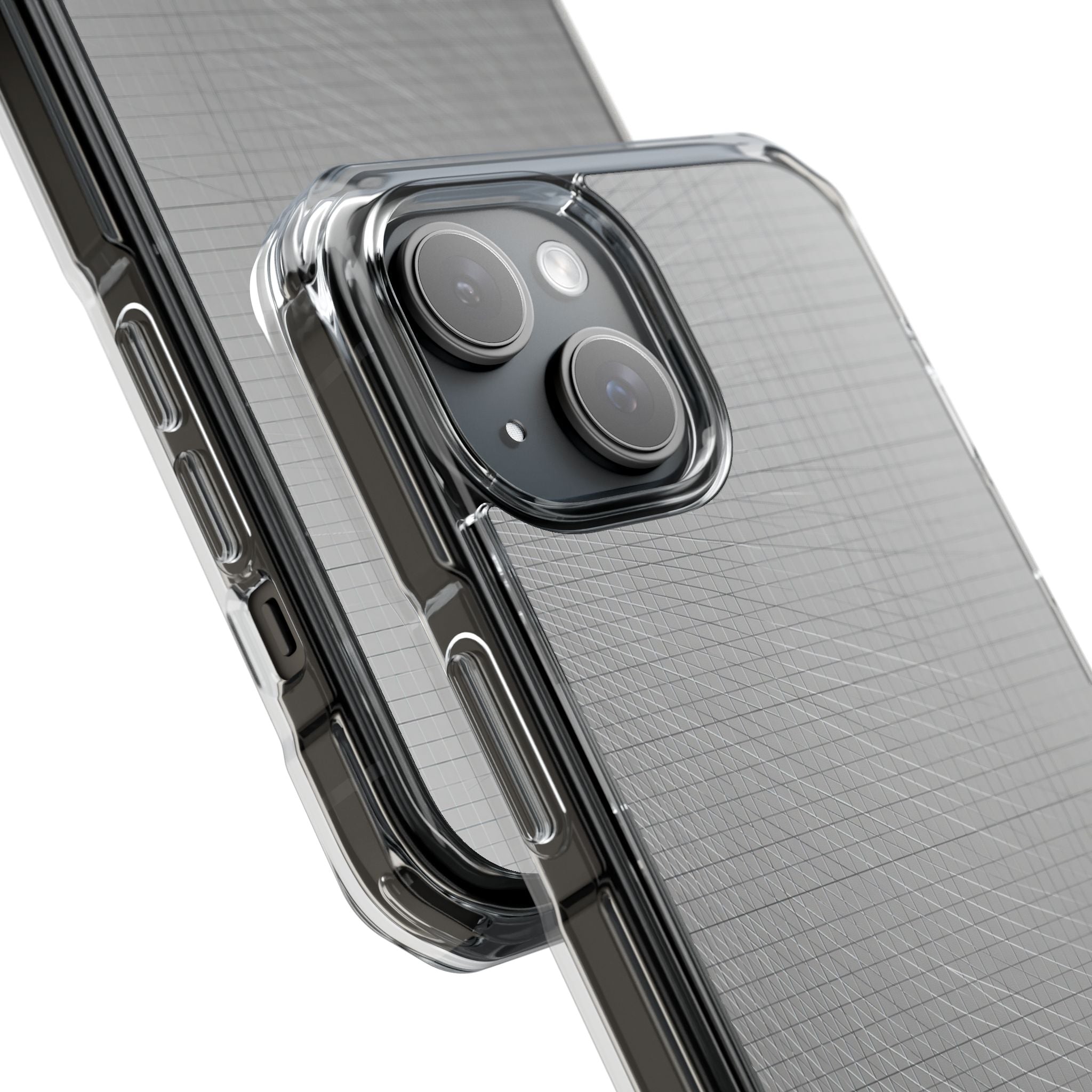 Grey Impact MagSafe Phone Case for iPhone - Chrome Mesh Warp