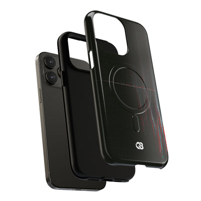 Black Tough 2.0 Magsafe Phone Case for iPhone - Corrupted Data Stream