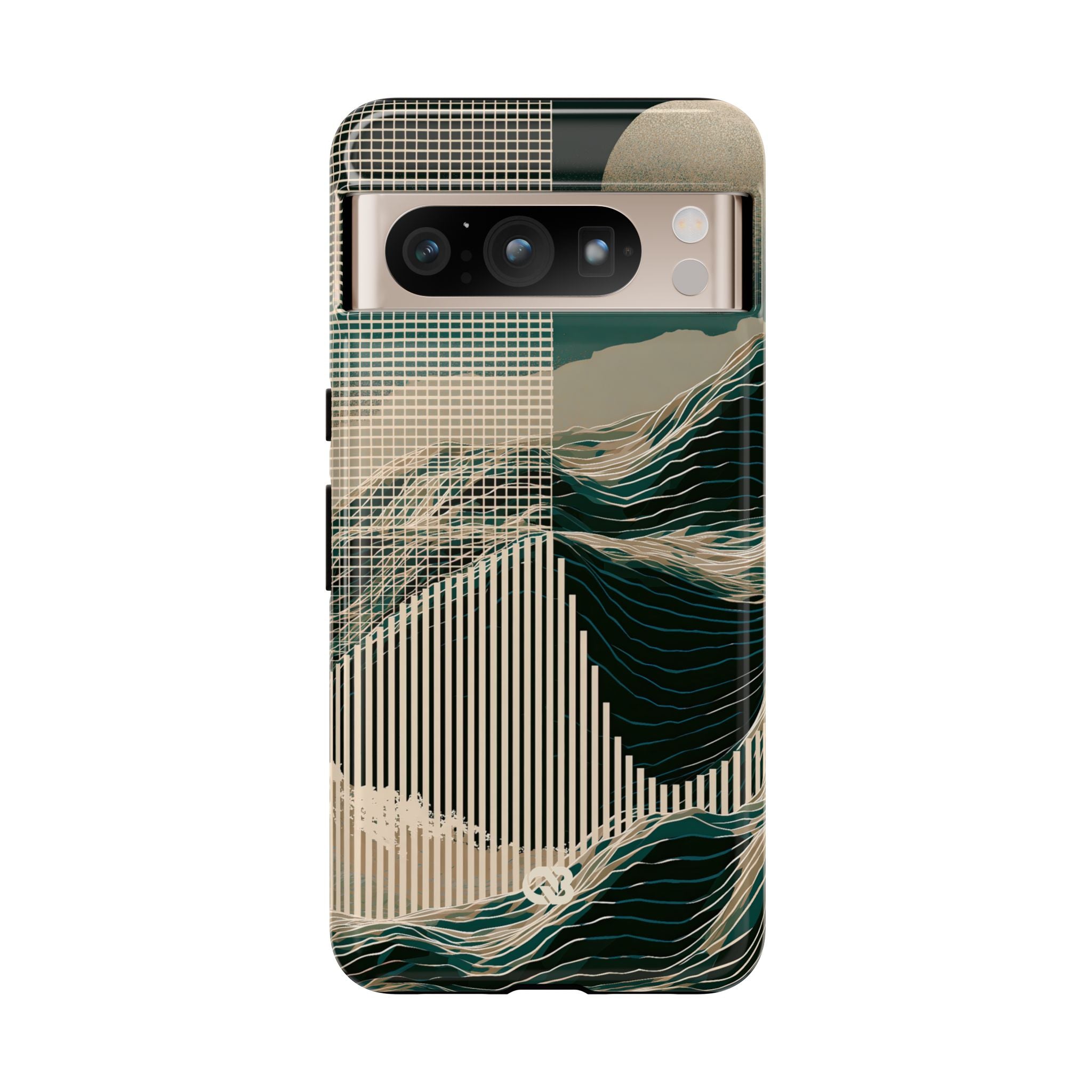 Green Tough Phone Case for Google Pixel - Lunar Moss Topography