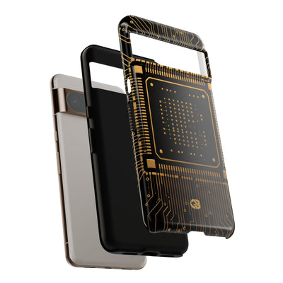 Gold Tough Phone Case for Google Pixel - Cyber Gold Processor
