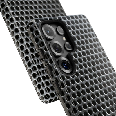 Brushed Perforated Steel · Tough Phone Case for Samsung · Silver