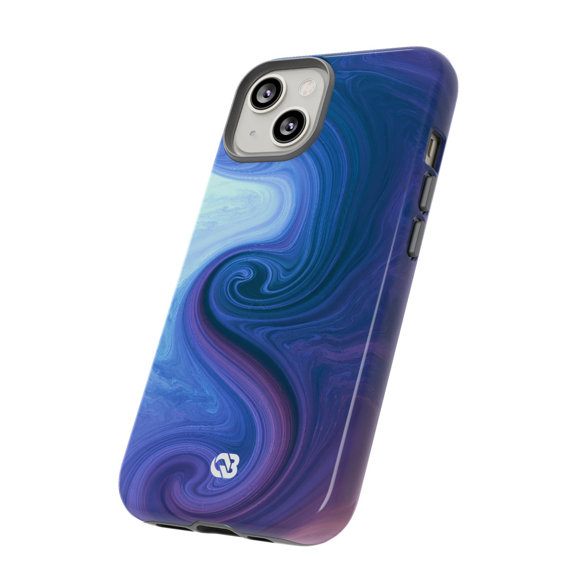Azure Fluid Swirl · Tough Phone Case for iPhone · Blue