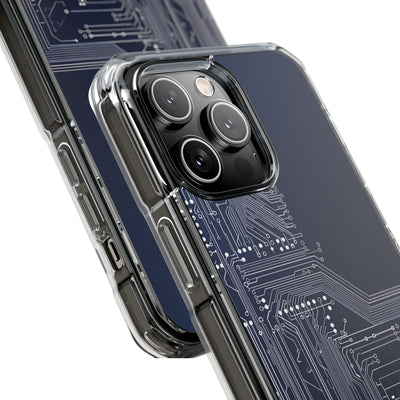 Blue Impact MagSafe Phone Case for iPhone - Cobalt Data Stream