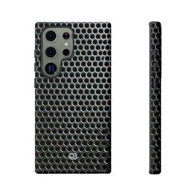 Silver Tough Phone Case for Samsung - Brutalist Steel Mesh