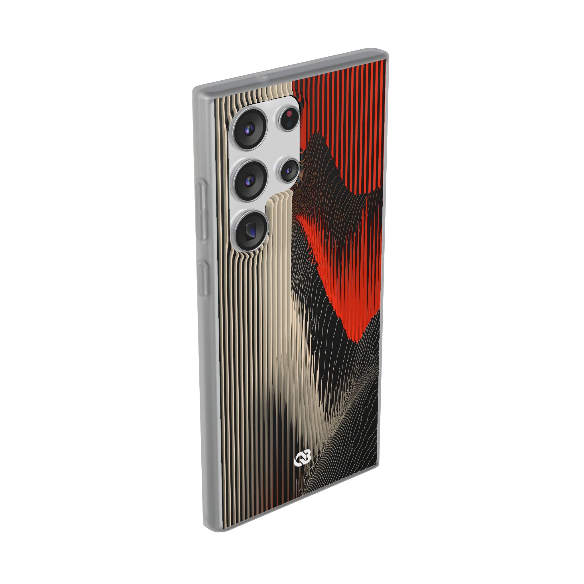 Red Lite Phone Case for Samsung - Crimson Pulse Topo