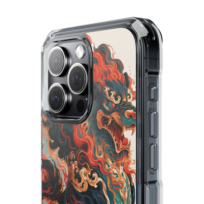 Imperial Shishi · Clear Impact Magnetic Phone Case for iPhone · Teal