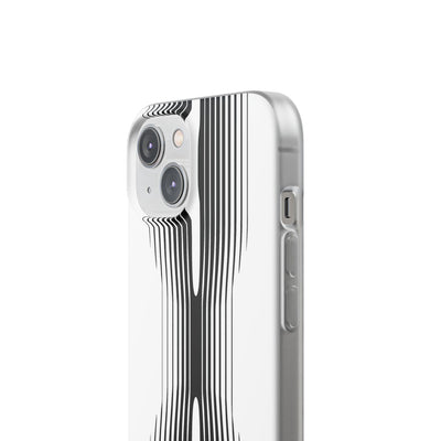 White Lite Phone Case for iPhone - Kinetic Mono Distortion
