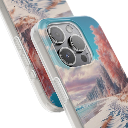 Snowy Footprints iPhone 15 Pro Case - Soft