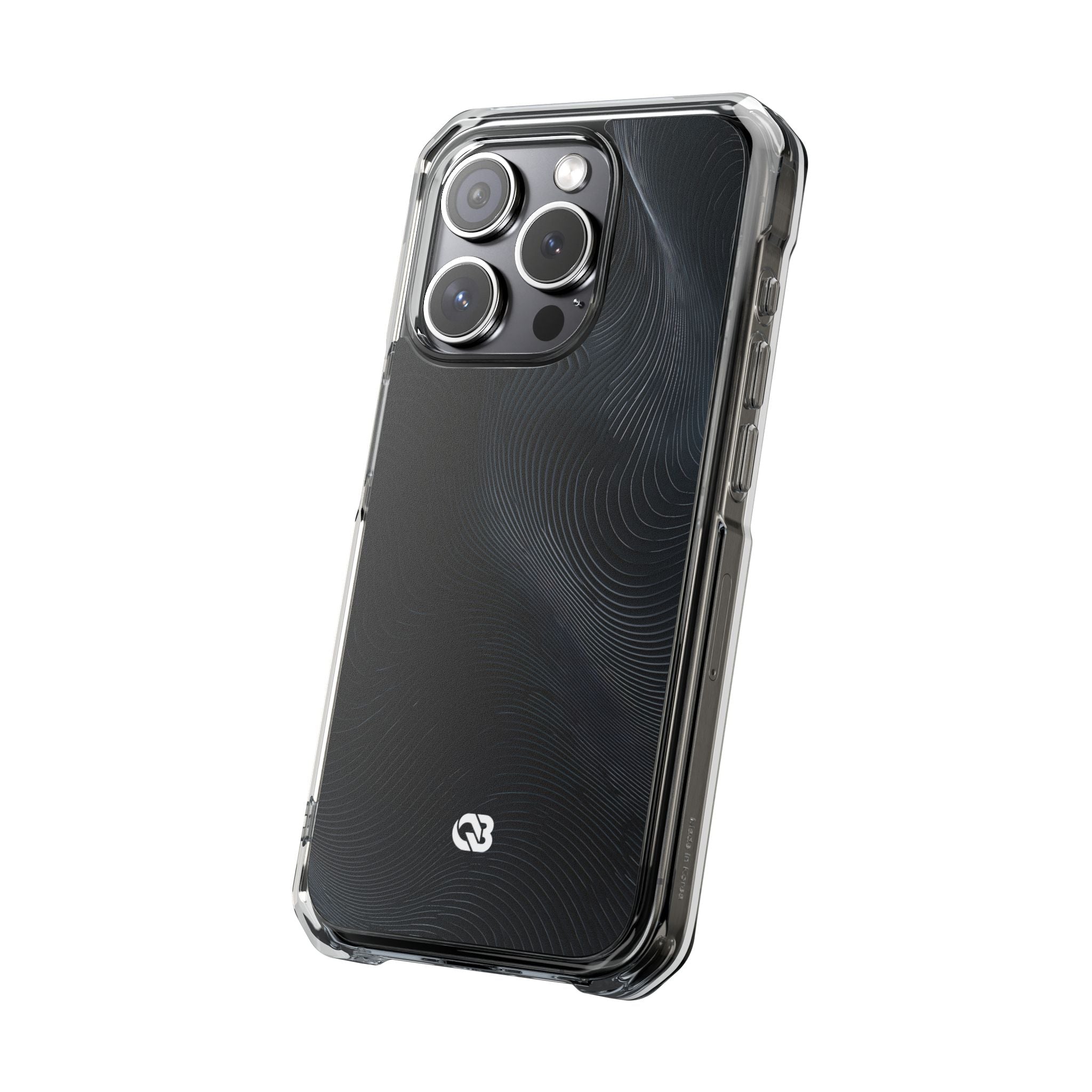 Black Impact MagSafe Phone Case for iPhone - Obsidian Ridge Flux