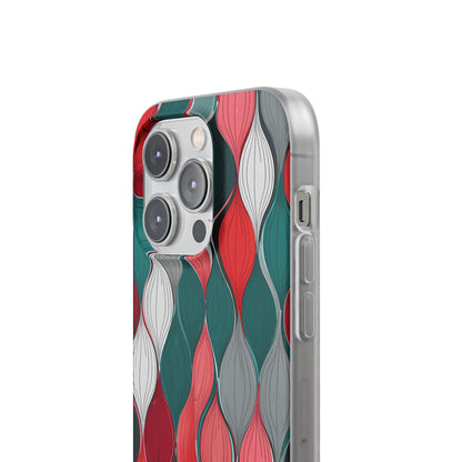 Lehden vesiputous teal iPhone 14 Pro -pehmeä suojakotelo