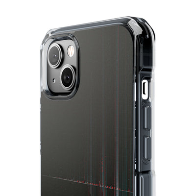 Black Impact MagSafe Phone Case for iPhone - Corrupted Data Stream