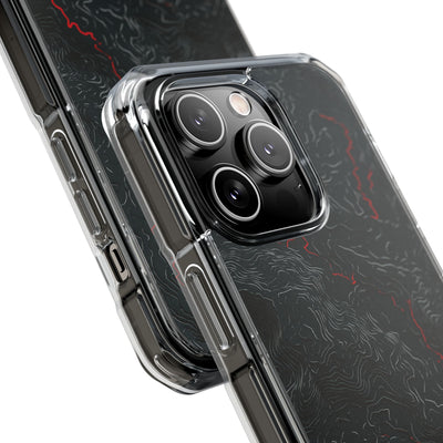 Crimson Rift · Clear Impact Magnetic Phone Case for iPhone ·  Black
