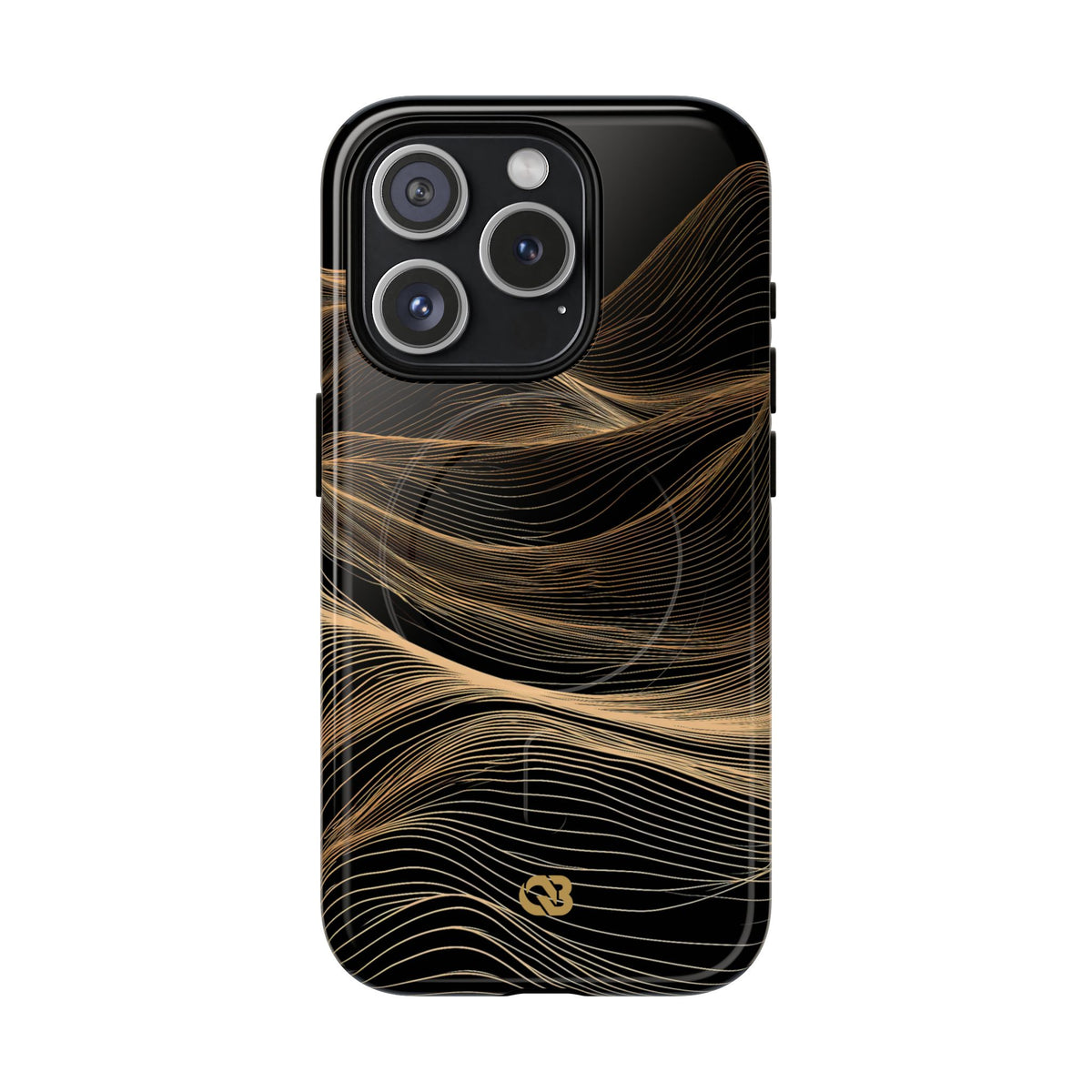 Golden Horizon Contours · Tough 2.0 Magnetic Phone Case for iPhone · Black