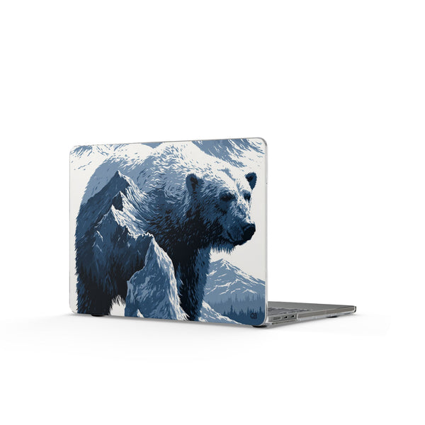 Fjord Summit Bear · Clear Hard Case for MacBook · Blue