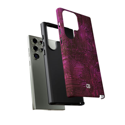 Magenta Circuit Trace · Tough Phone Case for Samsung · Pink
