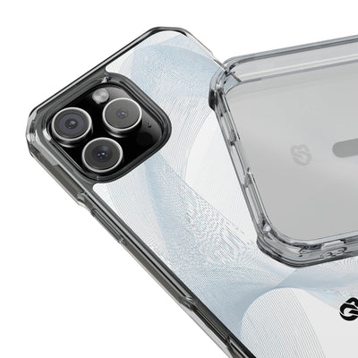 Glacial Contour Waves · Clear Impact Magnetic Phone Case for iPhone · White