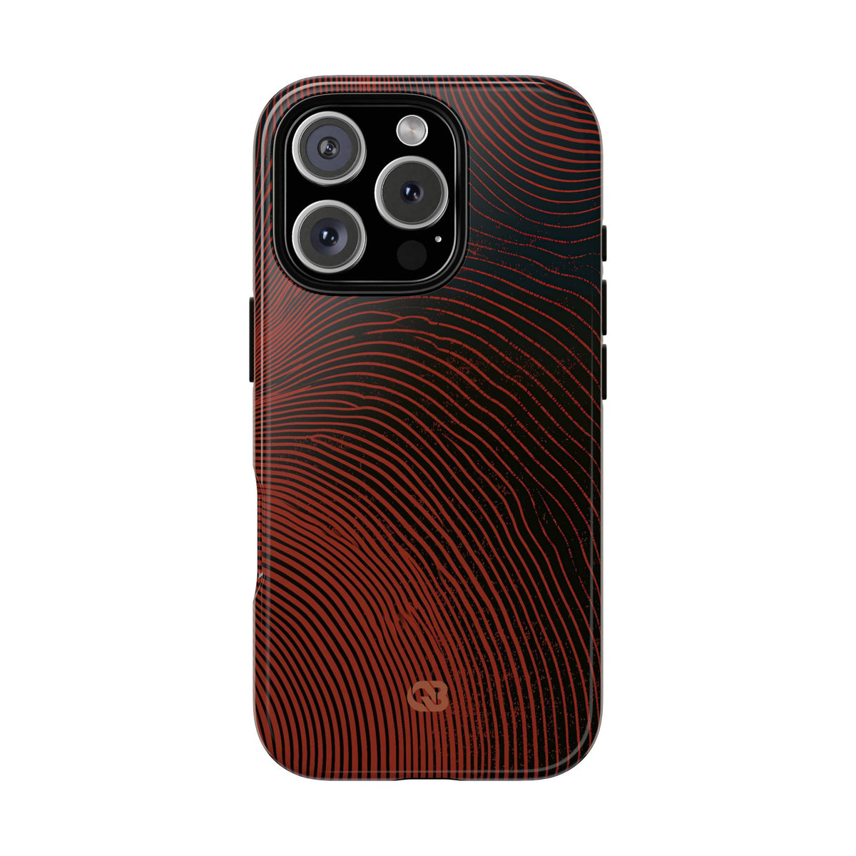 Red Tough Phone Case for iPhone - Terracotta Nerve Map