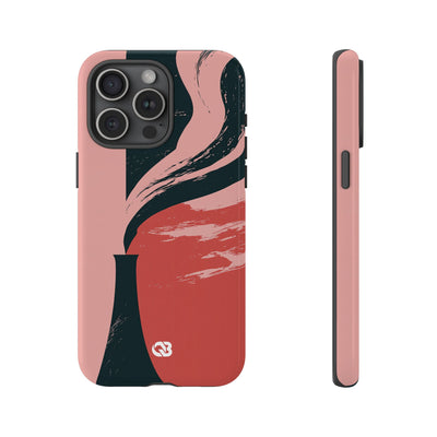 Pink Tough Phone Case for iPhone - Cinder Rose Plume