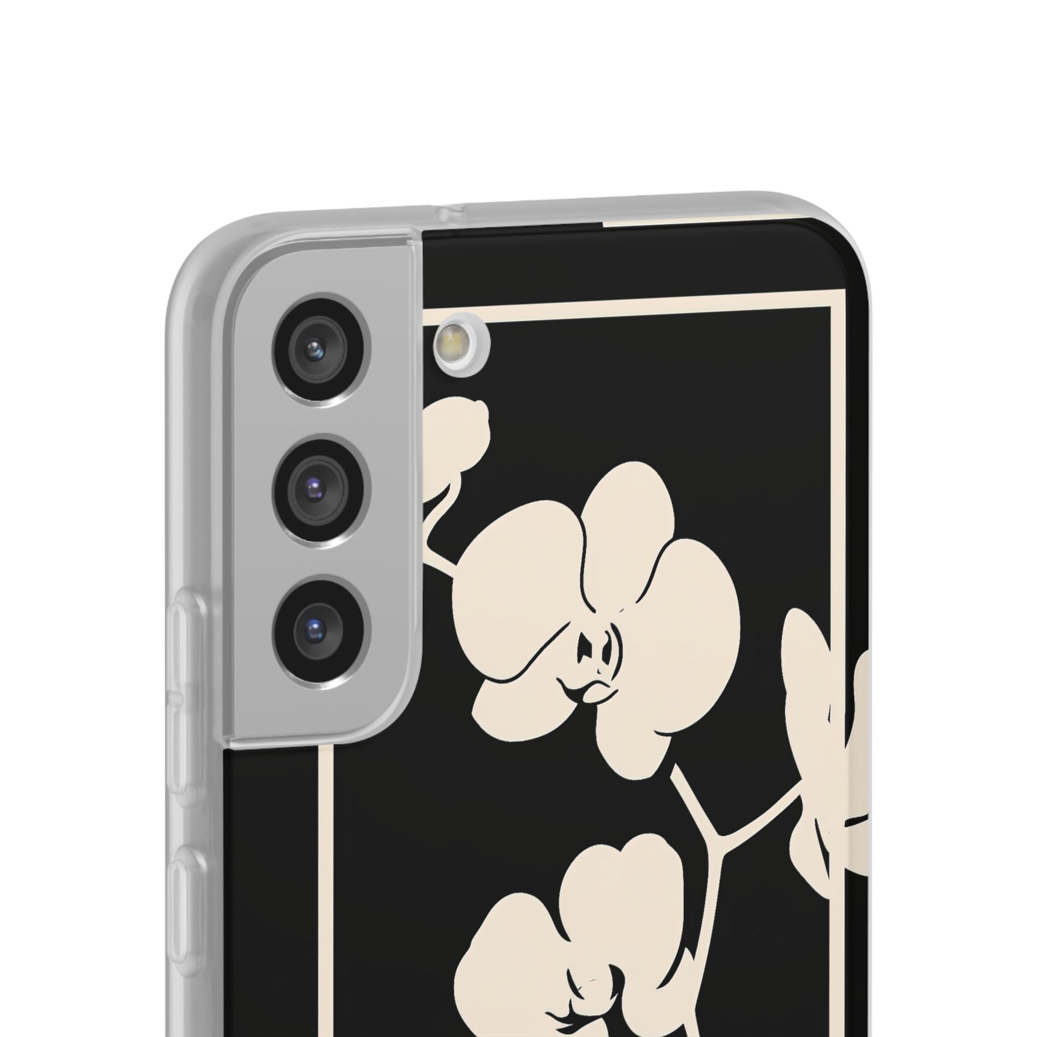 Beige Lite Phone Case for Samsung - Nocturnal Orchid Frame