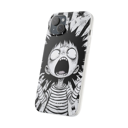 Screaming Stripes iPhone 15 Plus Case - Soft
