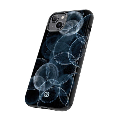 Blue Tough Phone Case for iPhone - Cyan Pulse Ripple
