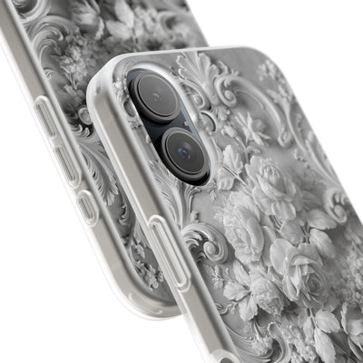 Rococo Marble Rose · Lite Phone Case for iPhone ·  White