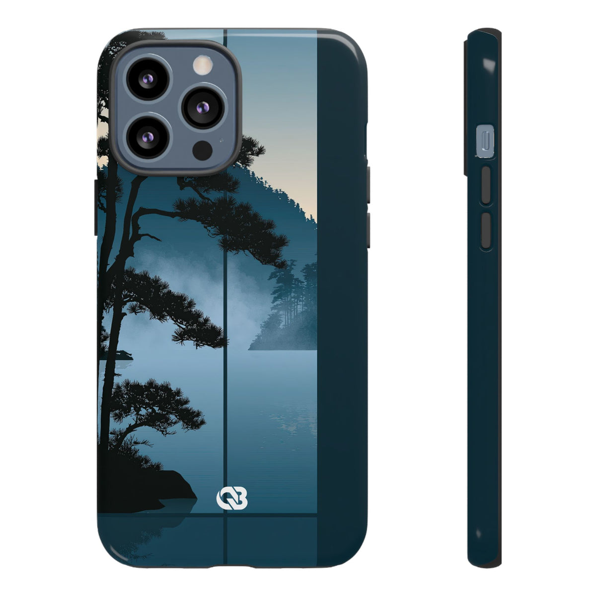 Misty Pine Horizon · Tough Phone Case for iPhone · Teal
