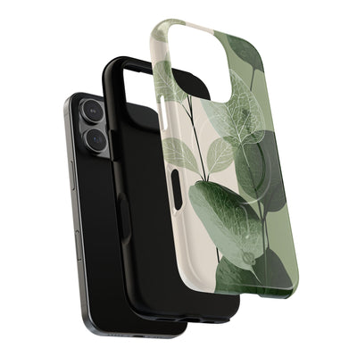 Green Tough 2.0 Magsafe Phone Case for iPhone - Sage Leaf Skeletals