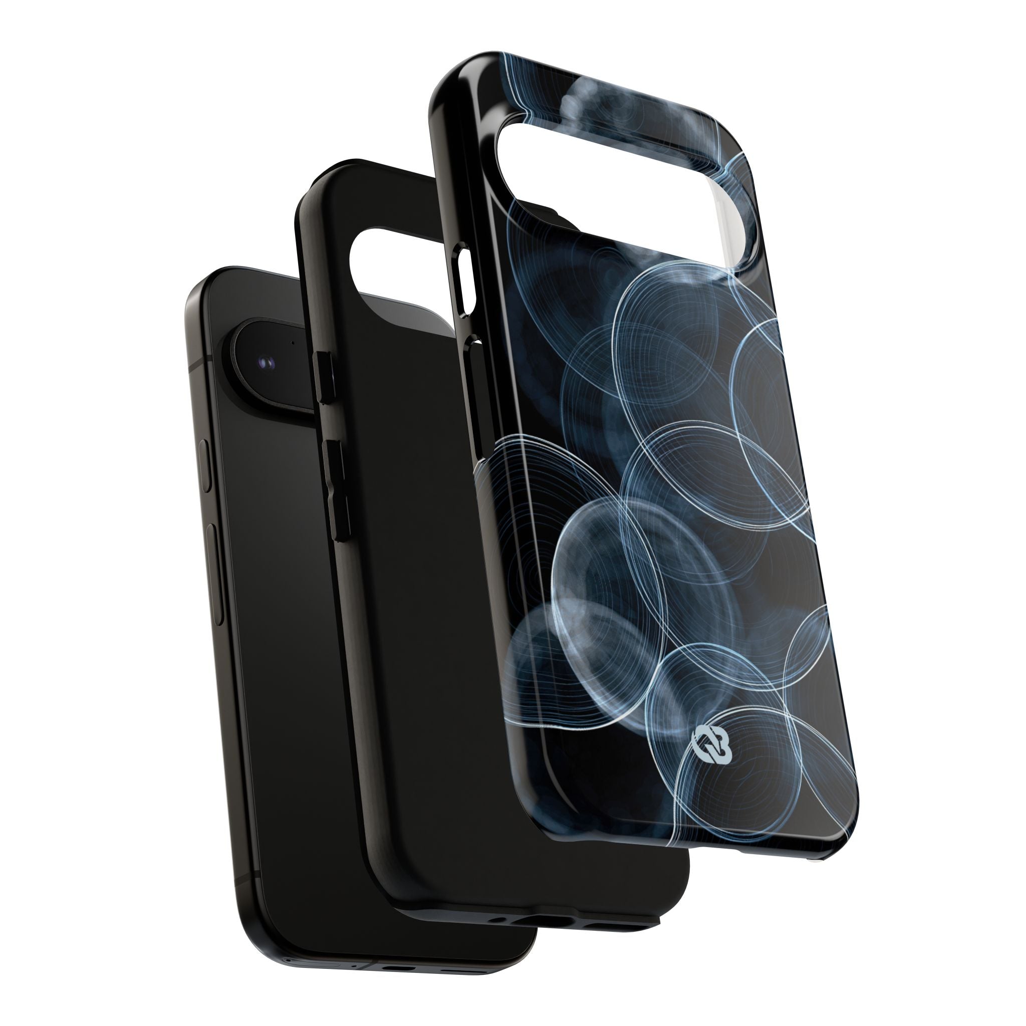 Blue Tough Phone Case for Google Pixel - Cyan Pulse Ripple
