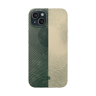 Green Lite Phone Case for iPhone - Evergreen Split Grain
