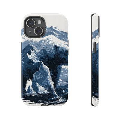 Fjord Summit Bear · Tough Phone Case for iPhone · Blue