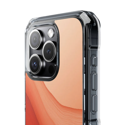 Terracotta Flow · Clear Impact Magnetic Phone Case for iPhone · Orange