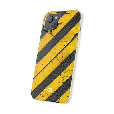 Cracked Hazard Stripes · Soft Phone Case for iPhone
