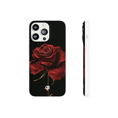 Crimson Noir Rose · Lite Phone Case for iPhone ·  Black