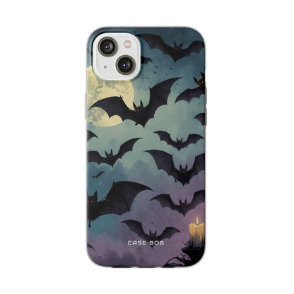 Leuchtender Fledermaus-Schwarm iPhone 14 Plus Case - Soft