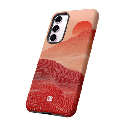 Crimson Dune Horizon · Tough Phone Case for Samsung · Red