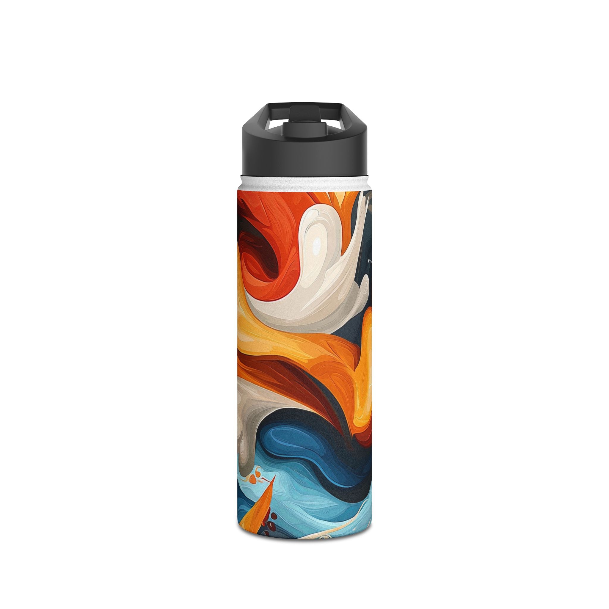 Fiery Swirl - Stainless Steel Water Bottle