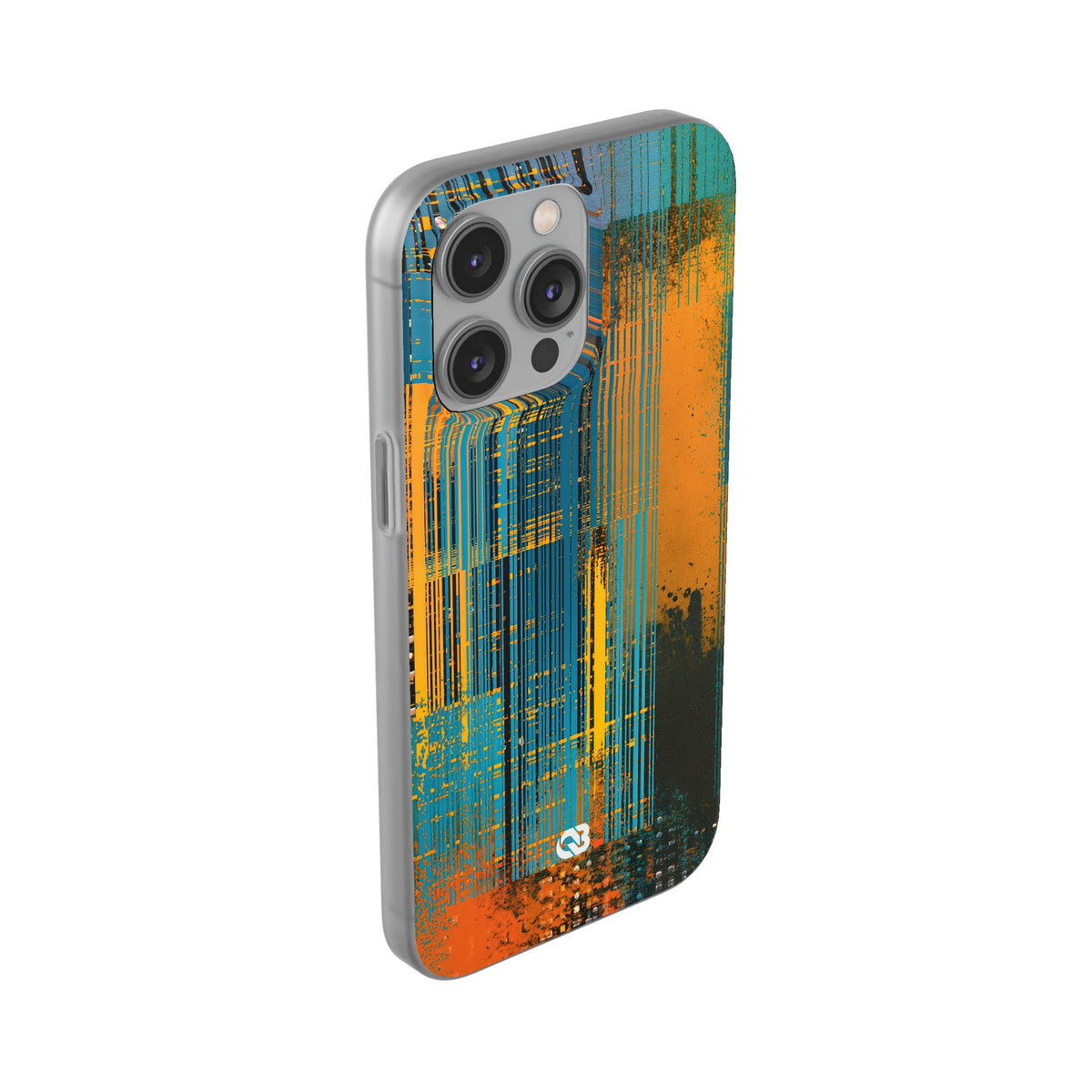 Cyber Glitch Stream · Lite Phone Case for iPhone ·  Teal